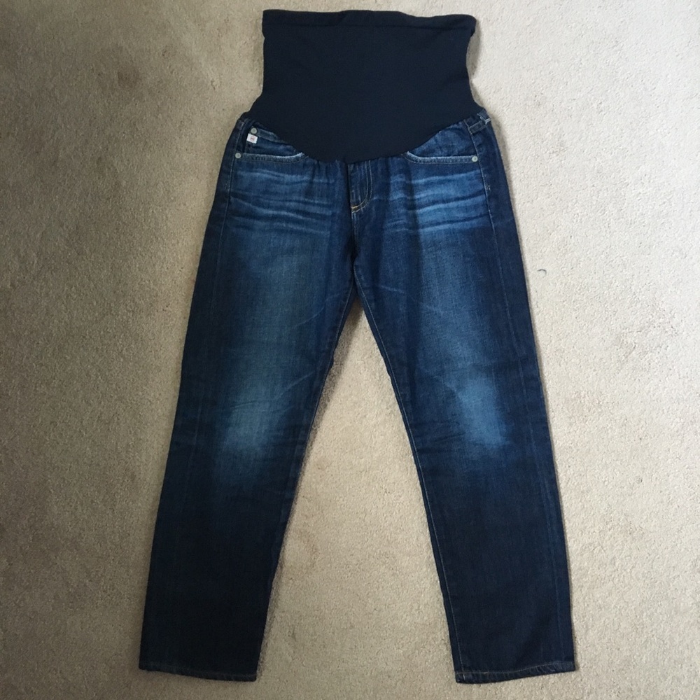 AG maternity crop jeans